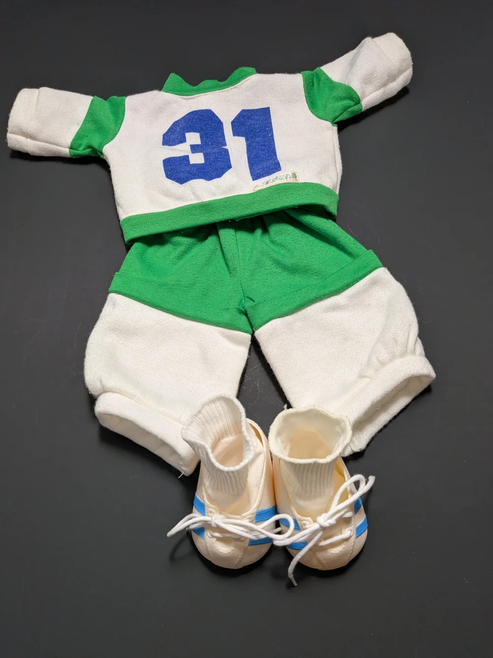 Vtg Cabbage Patch Kids Doll Clothes #31 Tracksuit W/Shoes & Socks PMI